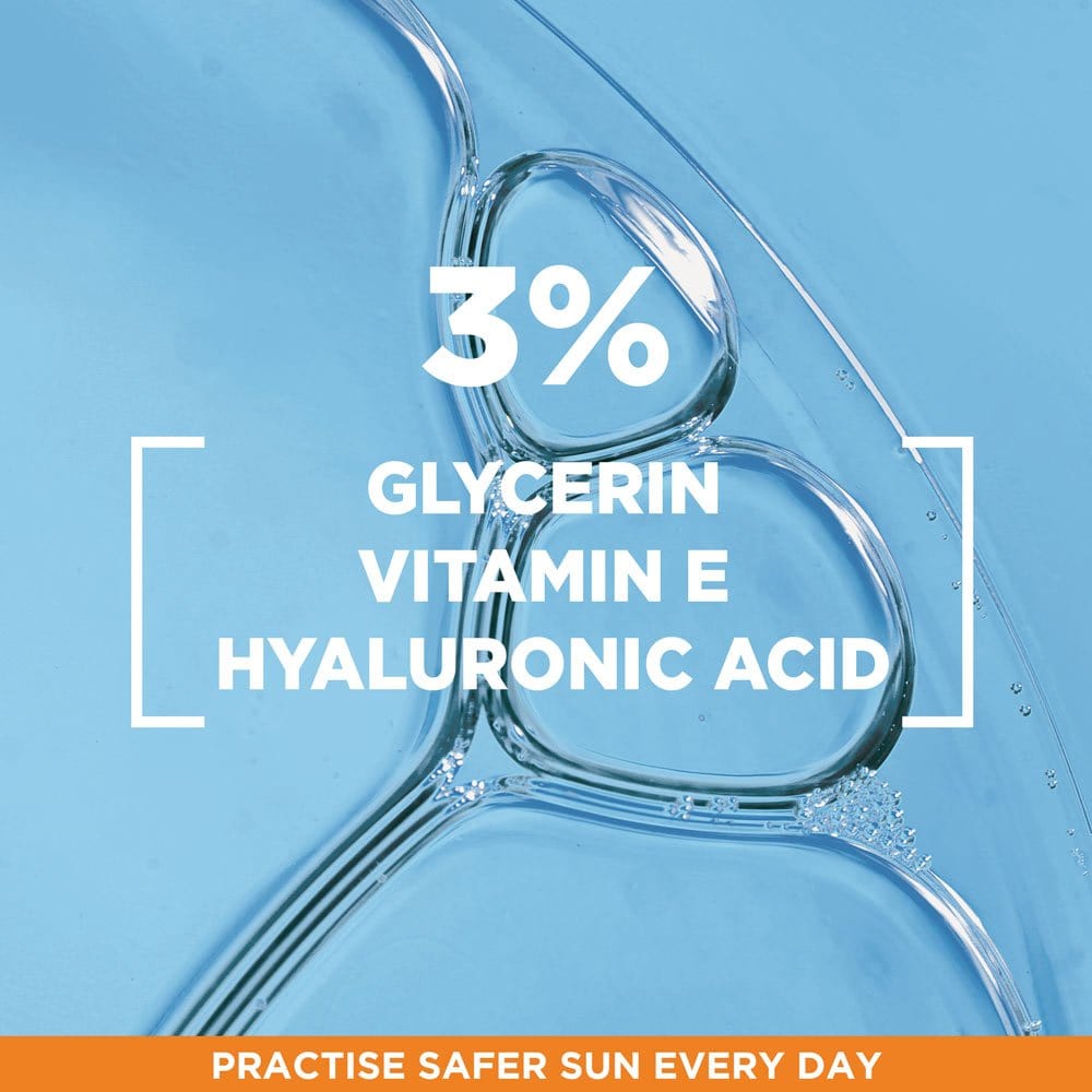 Garnier Ambre Solaire Super UV Hyaluronic Acid Anti-Dryness Face Cream Spf50 40ml 3 Pack