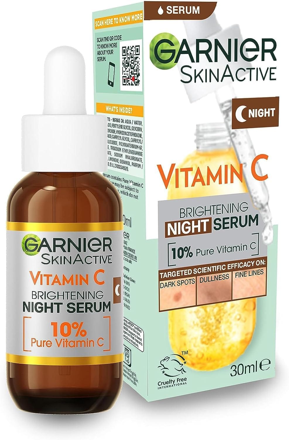 Garnier Skin Naturals Vitamin C Garnier Vitamin C Anti-Dark Spots & Brightening Night Serum 30 ml 3 Pack