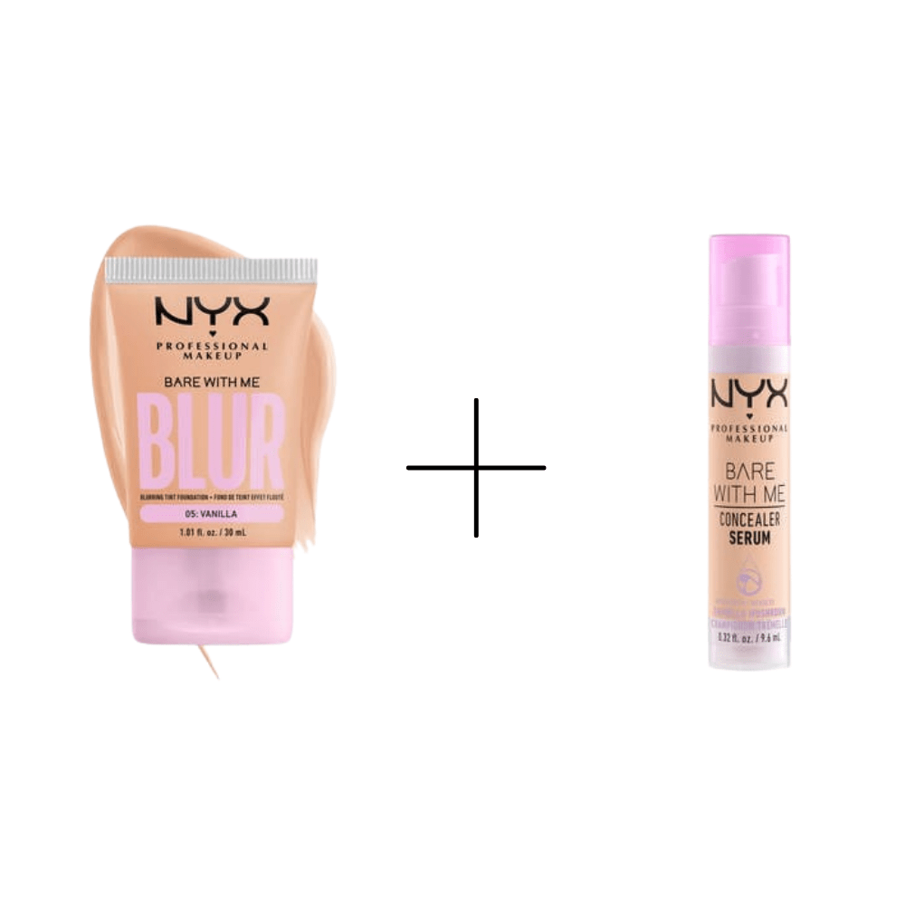 NYX Professional Makeup Blur Tint Skin Filter Foundation - 05 Vanilla + NYX Professional Makeup Bare With Me Concealer Serum - 03 Vanilla
