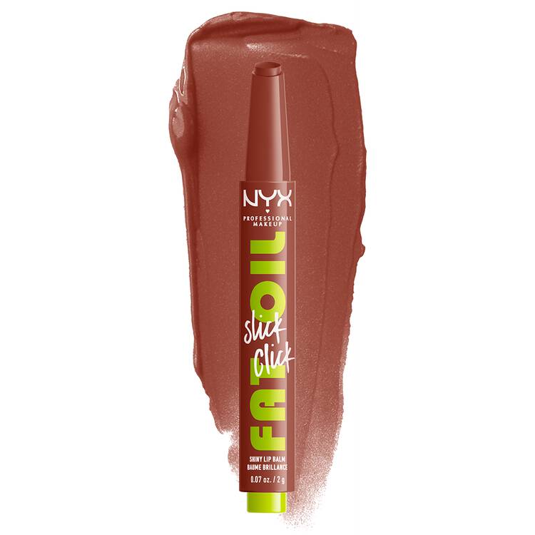 NYX Professional Makeup Fat Oil Slick Click Gloss Lip Balm - 05 Link In My Bio-Warm Nude