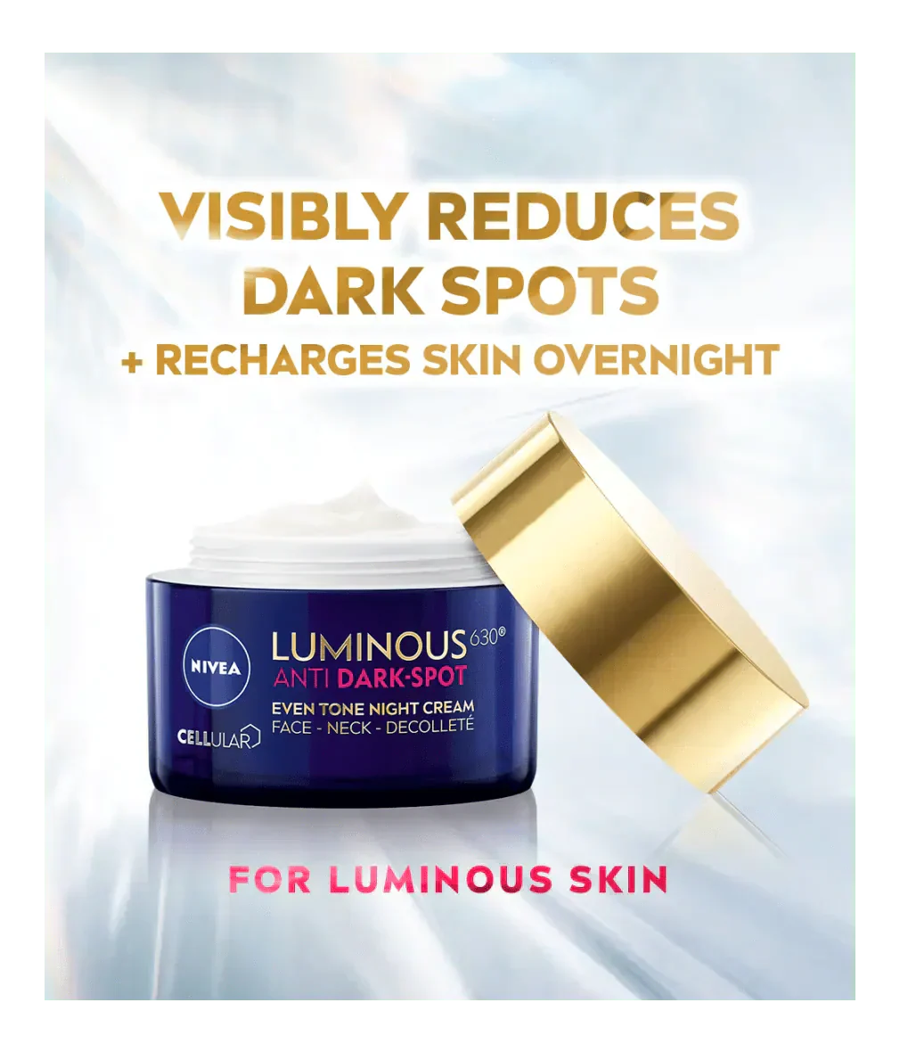 Nivea Luminous 630 Anti Dark Spot Night Cream 50ml / 1.7 fl oz - 3 Pack