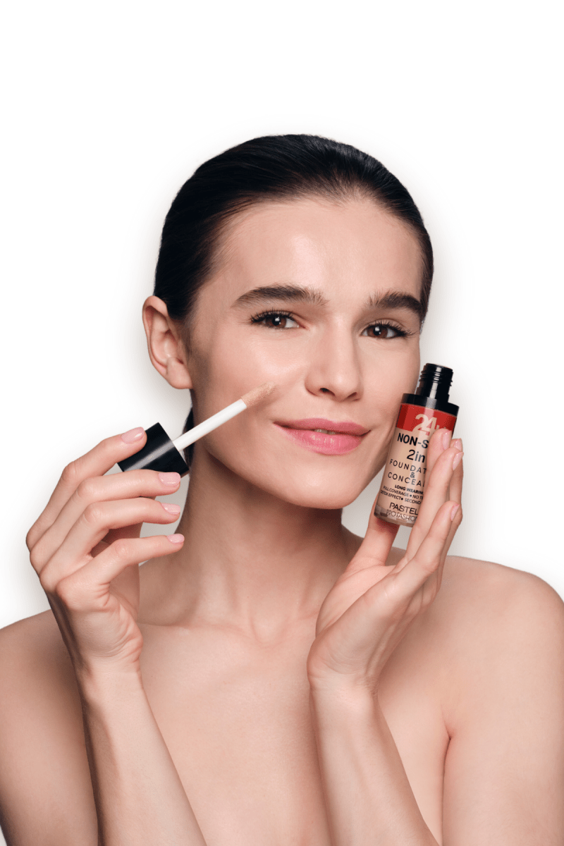 Pastel 24H Non-Stop 2in1 Foundation & Concealer - 602 Light Porcelain 2 Pack