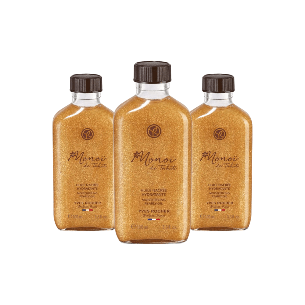 Yves Rocher Monoi Radiance Hair and Body Oil 100 ml 3 Pack