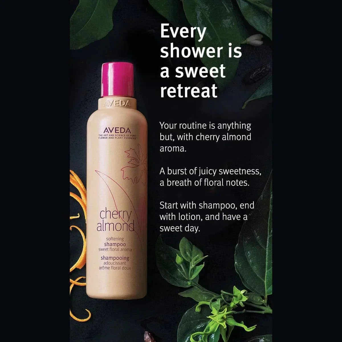 Aveda Cherry Almond Softening Shampoo 250ml &amp; Cherry Almond Smoothing Conditioner 200 ml