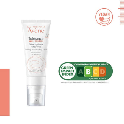 Avene Tolerance Control Soothing Skin Recovery Cream 40 ml -3 Pack