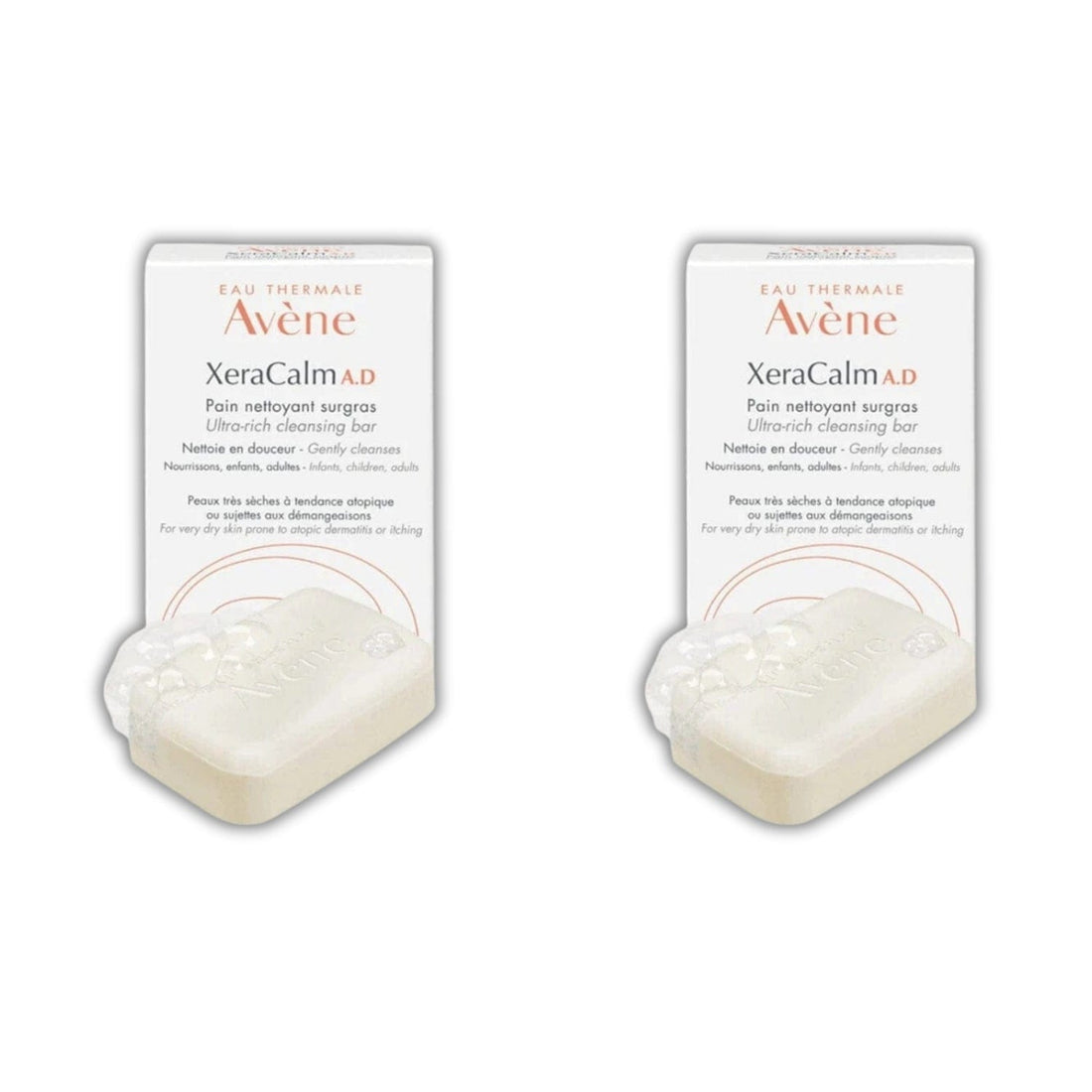Avene XeraCalm AD Ultra Rich Cleansing Bar 100 g Soap -2 Pack