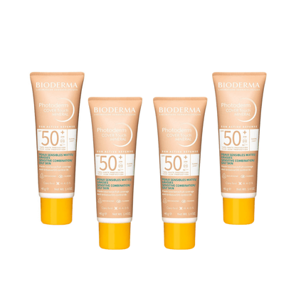 Bioderma Photoderm Cover Touch Mineral SPF 50 40 Ml - Light 4 Pack