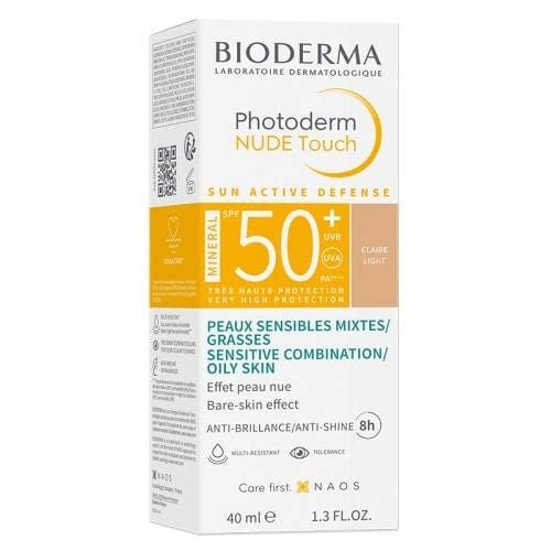 Bioderma Photoderm Nude Touch SPF50+ Light 40 ml -3 Pack