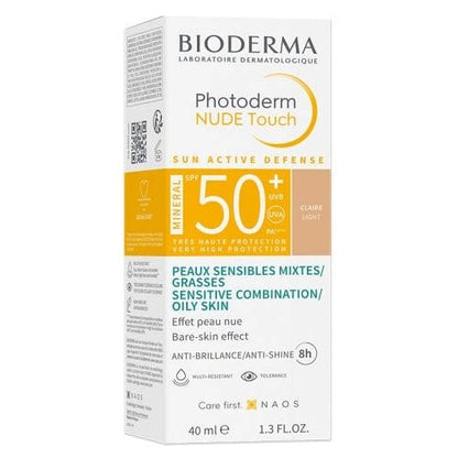 Bioderma Photoderm Nude Touch SPF50+ Light 40 ml -3 Pack