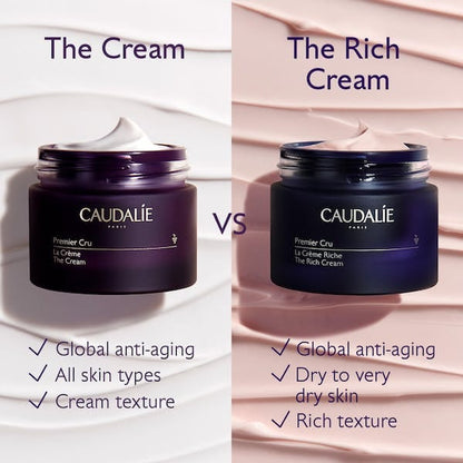 Caudalie Premier Cru Anti Ageing Moisturizer with Hyaluronic Acid - 50 ml -2 Pack