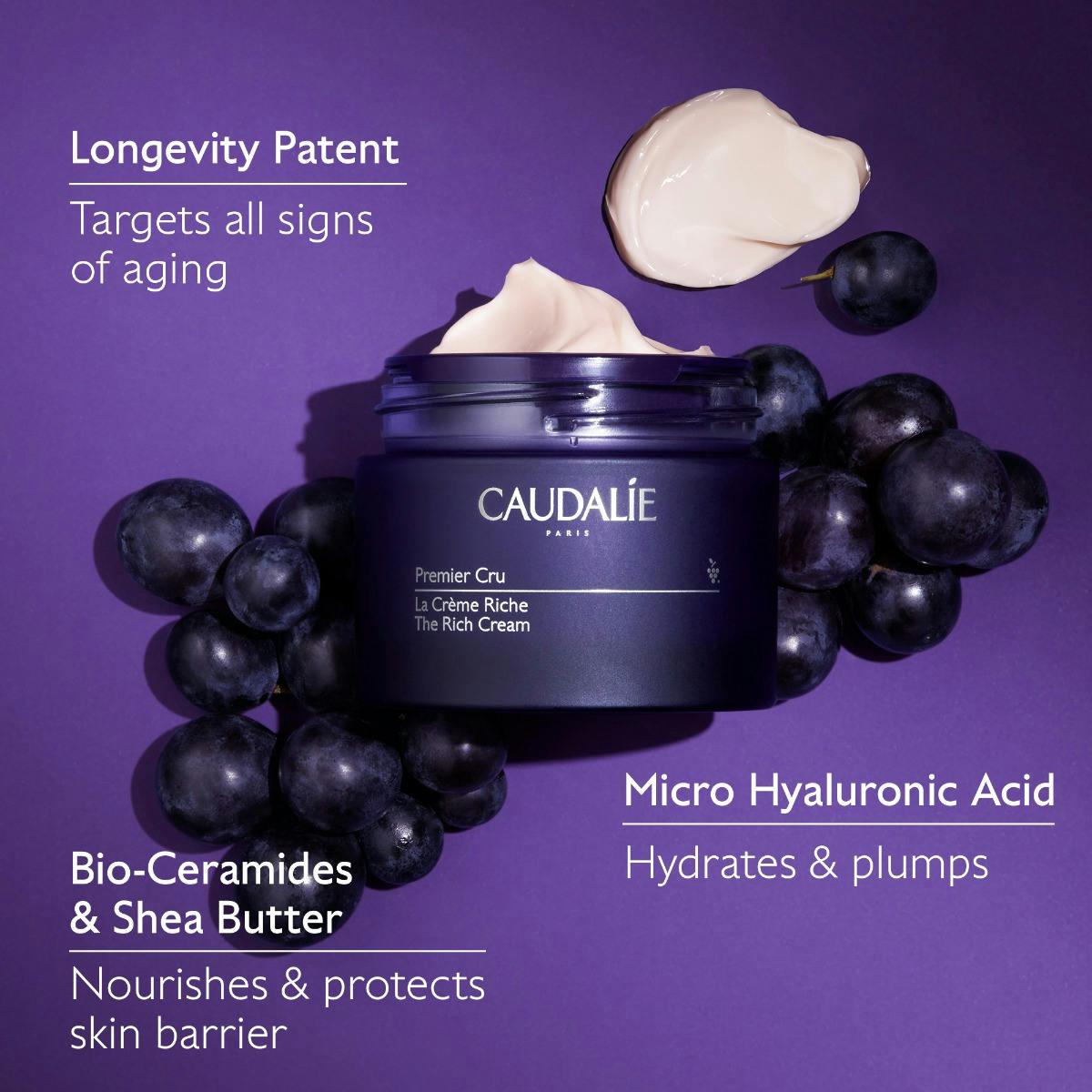 Caudalie Premier Cru Skin Barrier Rich Moisturizer with Ceramides 50 ml -NEW