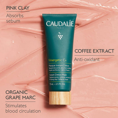Caudalie Vinergetic C Instant Detox Mask 75 ml -3 Pack