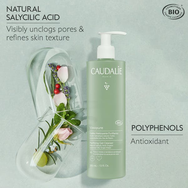 Caudalie Vinopure Purifying Gel Cleanser 385 ml -2 Pack