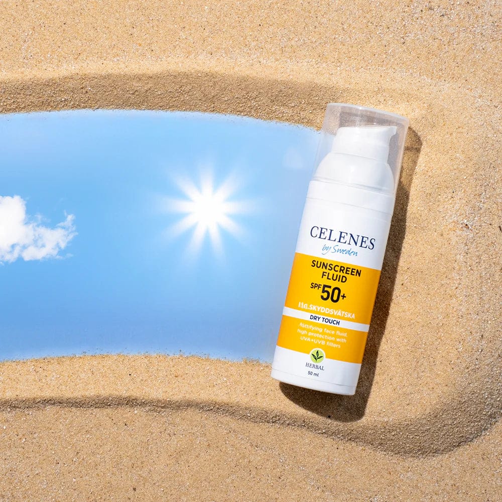 Celenes by Sweden Herbal Sunscreen Dry Touch Fluid Spf 50 50 ml / 1.7 fl oz -2 Pack