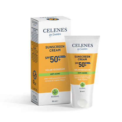 Celenes by Sweden Herbal Sunscreen Face Cream Spf Anti Aging 50 Spf  50 ml / 1.7 fl oz -2 Pack
