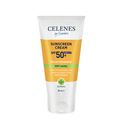 Celenes by Sweden Herbal Sunscreen Face Cream Spf Anti Aging 50 Spf  50 ml / 1.7 fl oz