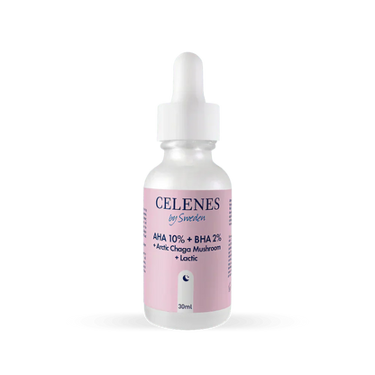 Celenes by Sweden Rena AHA 10% + BHA 2% + Arctic Chaga Mushroom + Lactic 30 ml