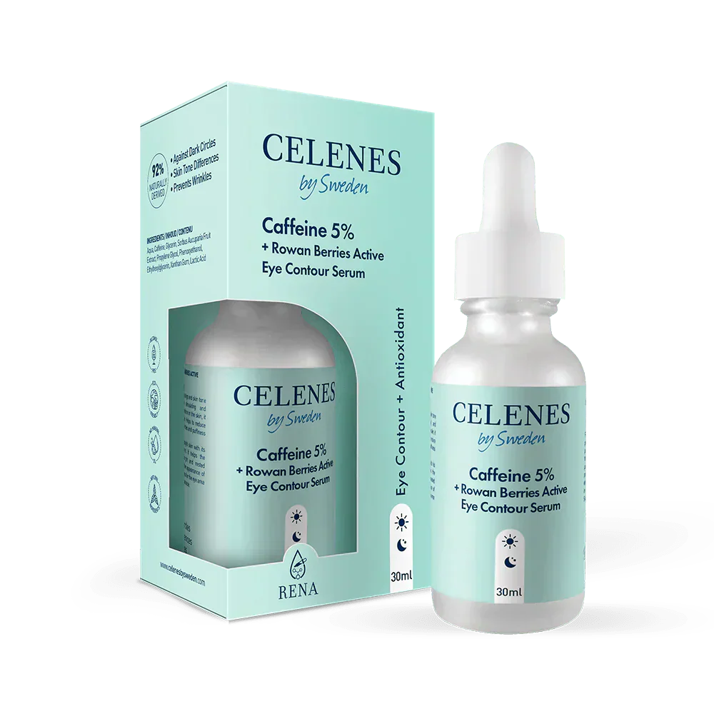 Celenes by Sweden Rena Caffeine 5% + Rowan Berries Active Eye Contour Serum 30 ml -2 Pack
