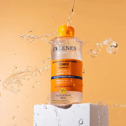 Celenes by Sweden Sea Buckthorn Anti Blemish &amp; Brightening Toner 200 ml / 6.8 fl oz -3 Pack