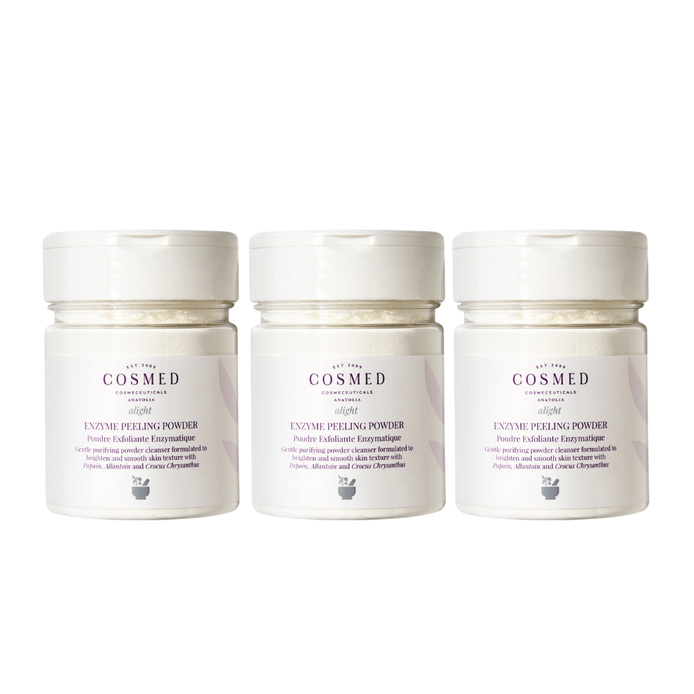Cosmed Alight Enzyme Peeling Powder - Purifying and Brightening Powder Enzyme Peeling Cleanser 75 gr 3 Pack