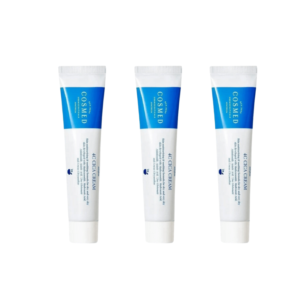 Cosmed Atopia 4c Cica Centella Cream - Soothing Repair Barrier Cream for Damaged Skin 40 ml - 3 Pack