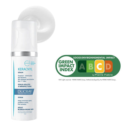 Ducray Keracnyl Blemish and Wrinkle Serum 30 ml -2 Pack