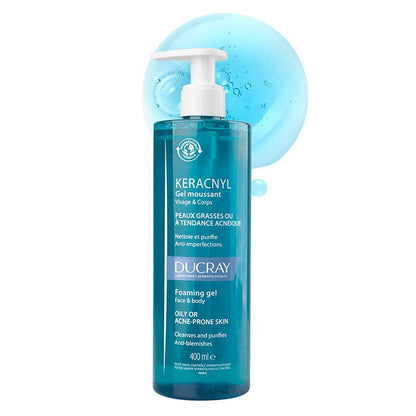 Ducray Keracnyl Wash Gel 400 ml 2 Pack