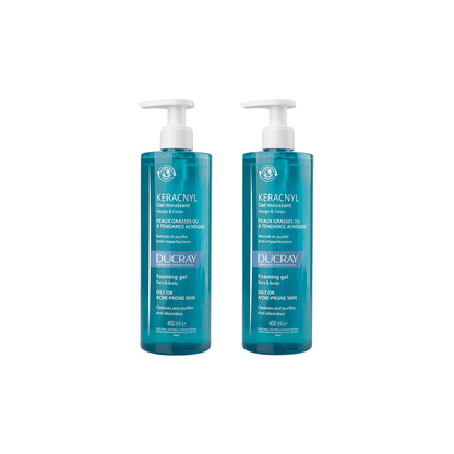 Ducray Keracnyl Wash Gel 400 ml 2 Pack