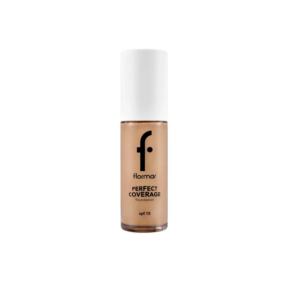 Flormar Perfect Coverage Highly Pigmented &amp; Semi-gloss Finish SPF15 Foundation 30ml - 108 Honey