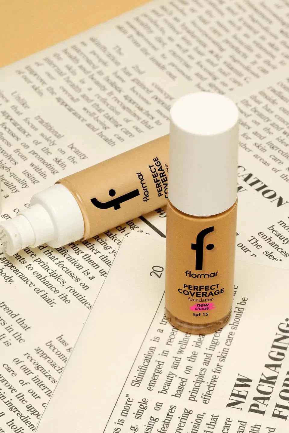Flormar Perfect Coverage Highly Pigmented &amp; Semi-gloss Finish SPF15 Foundation 30ml - 136 Chesnut