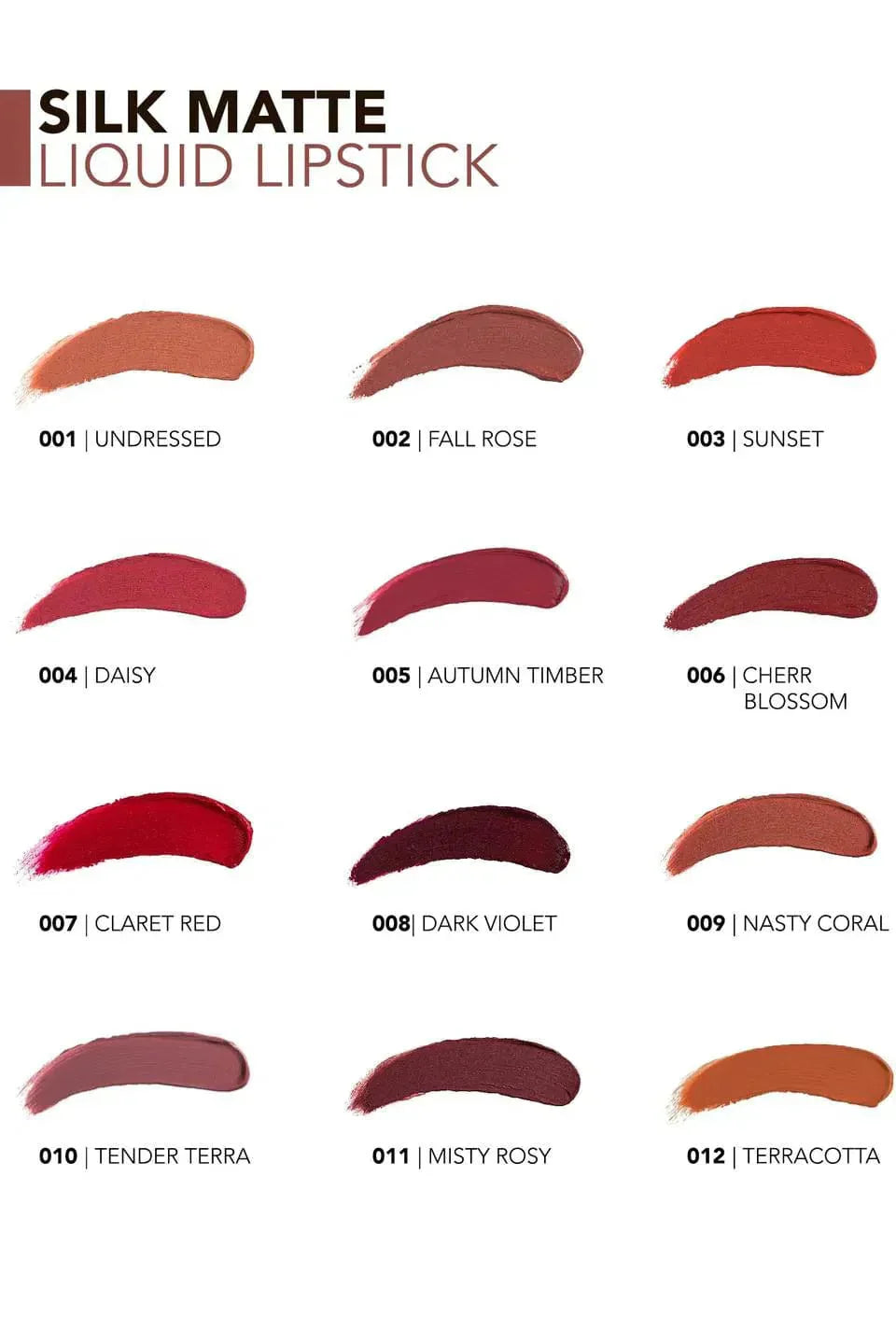 Flormar Silk Matte Highly Pigmented &amp; Moisturizing Liquid Lipstick with Matte Finish 4.5ml - 011 Misty Rosy