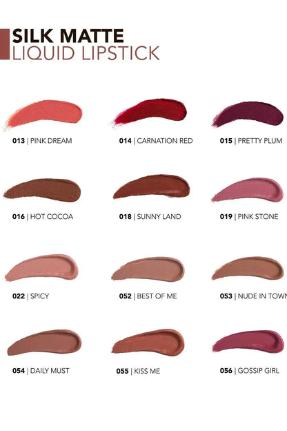 Flormar Silk Matte Highly Pigmented &amp; Moisturizing Liquid Lipstick with Matte Finish 4.5ml - 011 Misty Rosy