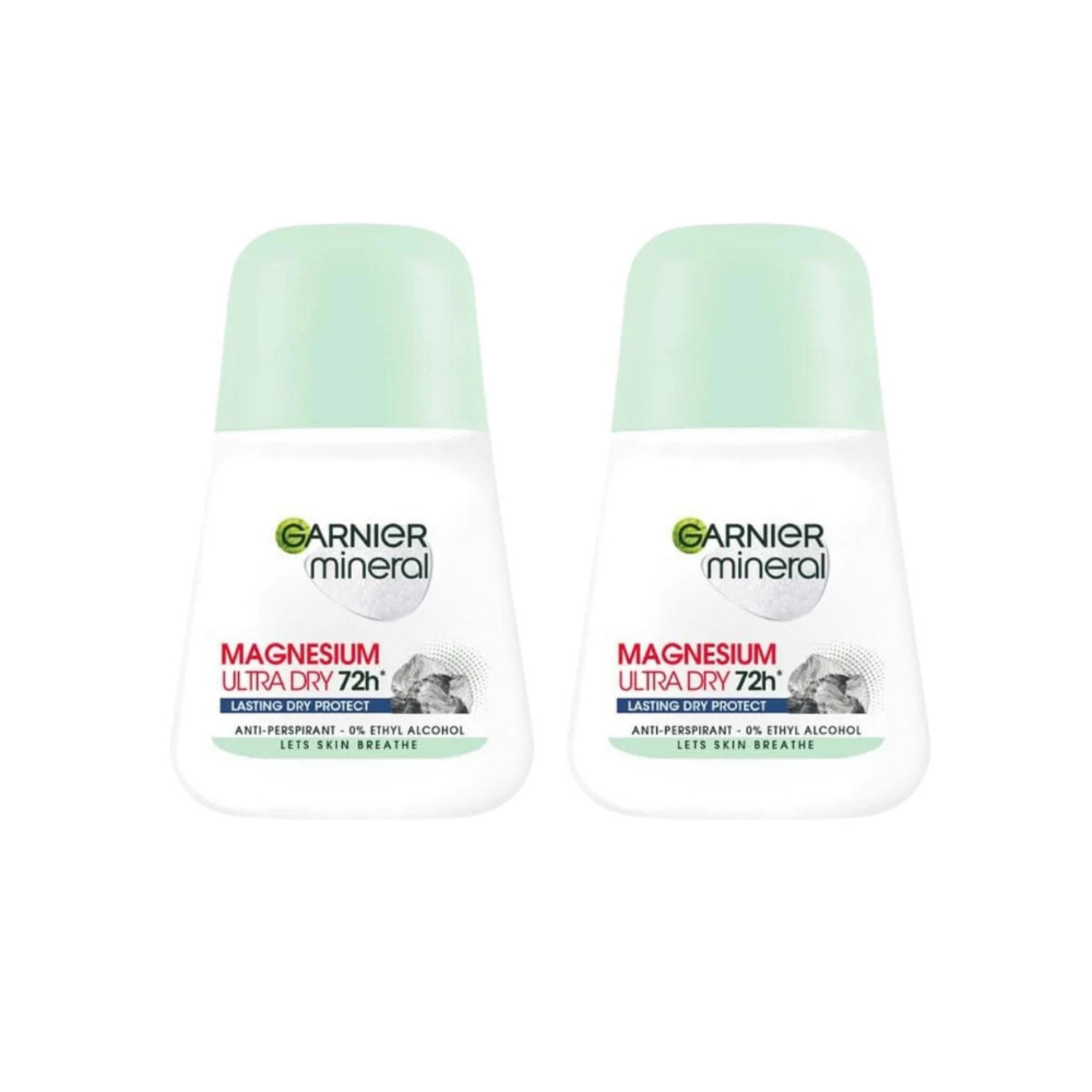 Garnier Mineral Magnesium Ultra Dry 72h Lasting Roll-On 50 ml /1.7 fl oz 2 Pack