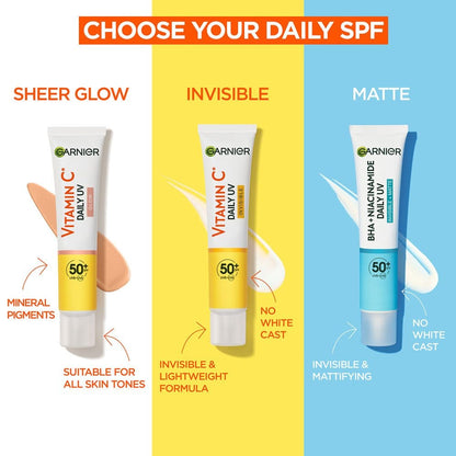 Garnier Pure Active BHA+Niacinamide Daily UV SPF50+ 40 ml 2 Pack