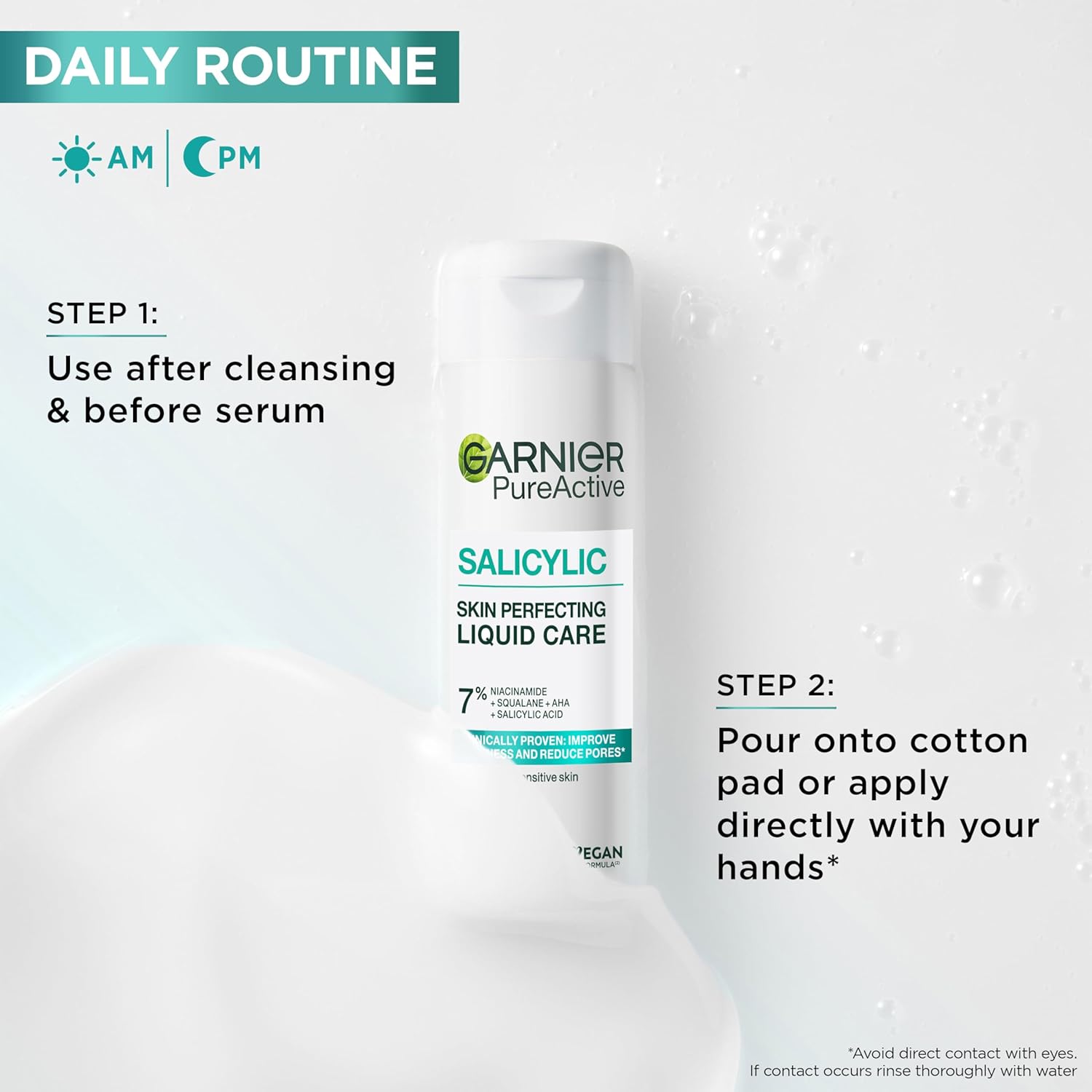 Garnier Pure &amp; Clean Salicylic Anti Acne Scar Pore Tightening Peeling Tonic 120 ml