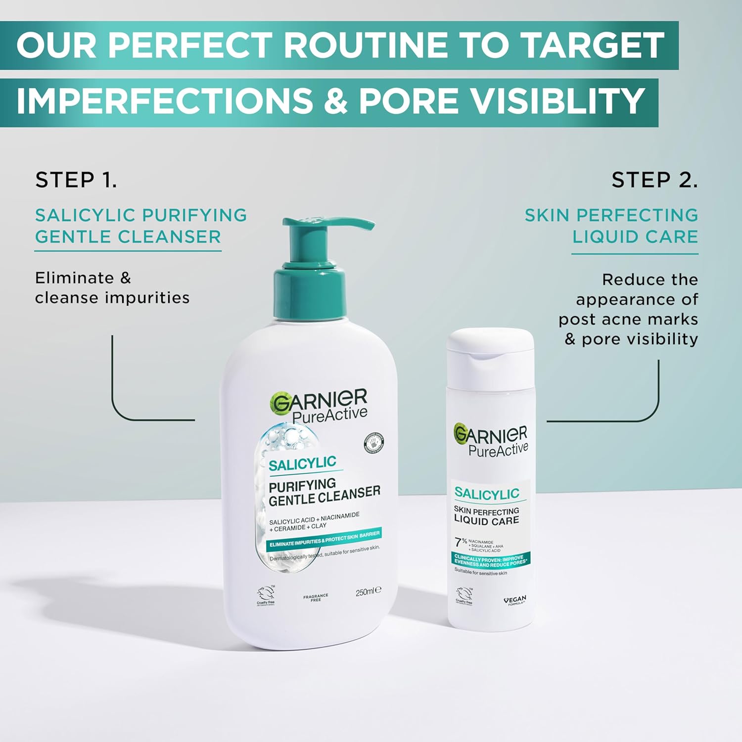 Garnier Pure &amp; Clean Salicylic Anti Acne Scar Pore Tightening Peeling Tonic 120 ml