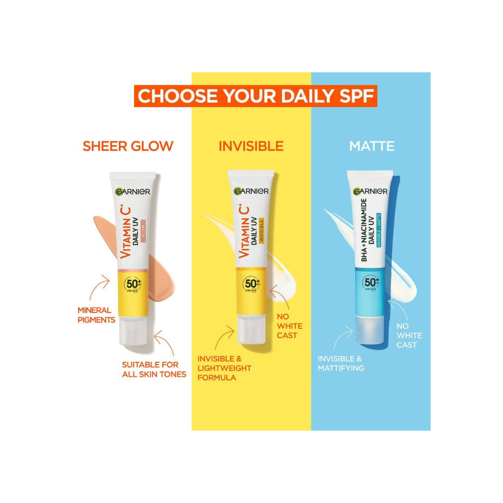 Garnier Skin Active Vitamin C Daily UV Brightening Fluid Sheer Glow, SPF50+ 40 ml