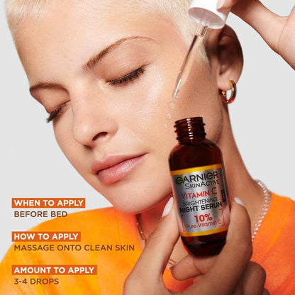 Garnier Skin Naturals Vitamin C Garnier Vitamin C Anti-Dark Spots &amp; Brightening Night Serum 30 ml 3 Pack