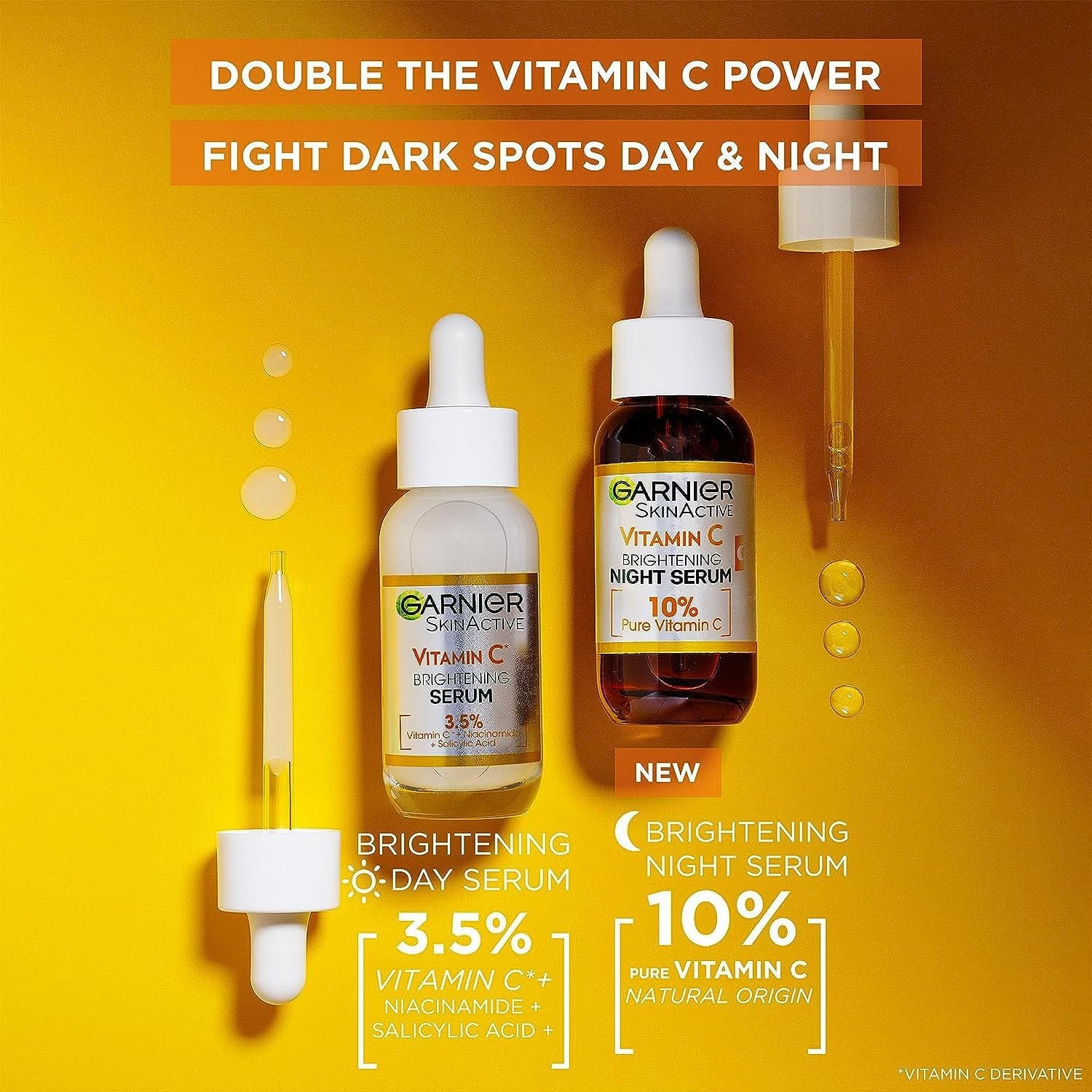 Garnier Skin Naturals Vitamin C Garnier Vitamin C Anti-Dark Spots &amp; Brightening Night Serum 30 ml 3 Pack