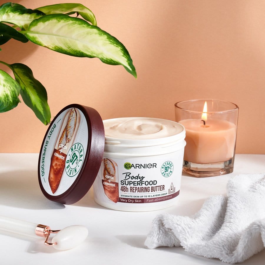 Garnier Superfood Garnier Body Superfood Cocoa &amp; Ceramide Body Cream 380ml 2 Pack