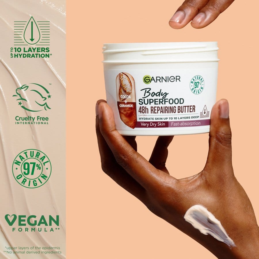 Garnier Superfood Garnier Body Superfood Cocoa &amp; Ceramide Body Cream 380ml