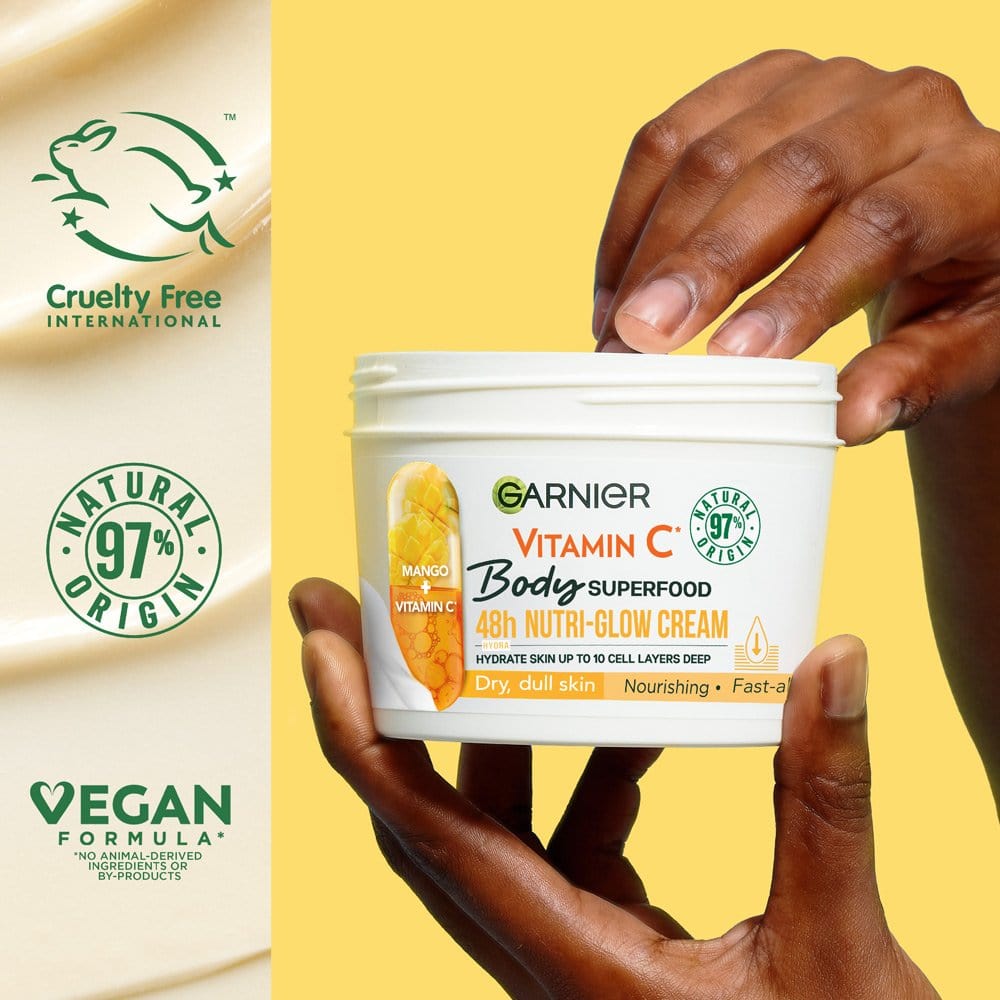 Garnier Superfood Vitamin C &amp; Mango Body Cream 380ml