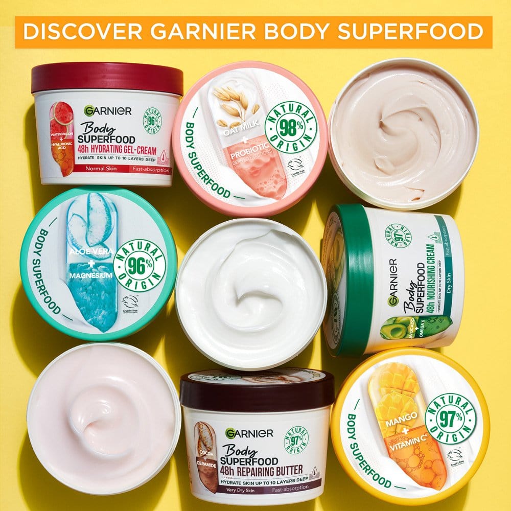 Garnier Superfood Vitamin C &amp; Mango Body Cream 380ml
