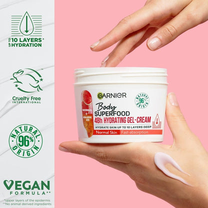 Garnier Superfood Watermelon &amp; Hyaluronic Acid Body Cream 380ml