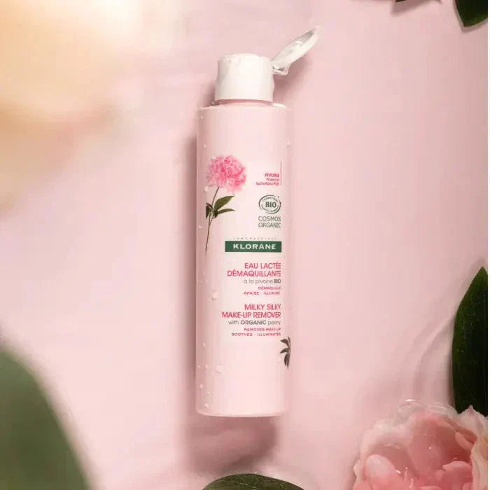 Klorane Organic Peony Extract Silky Milk Make-up Remover for Sensitive Skin 200 ml -2 Pack