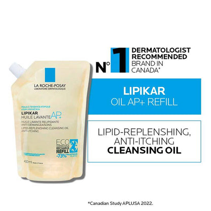 La Roche Posay Lipikar Oil AP+ Refill Cleansing Body Oil 400 ml - Refill