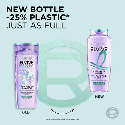 Loreal Elseve Hydra [Hyaluronic] Pure Salicylic Acid Anti-Oil Purifying Shampoo 300 ml