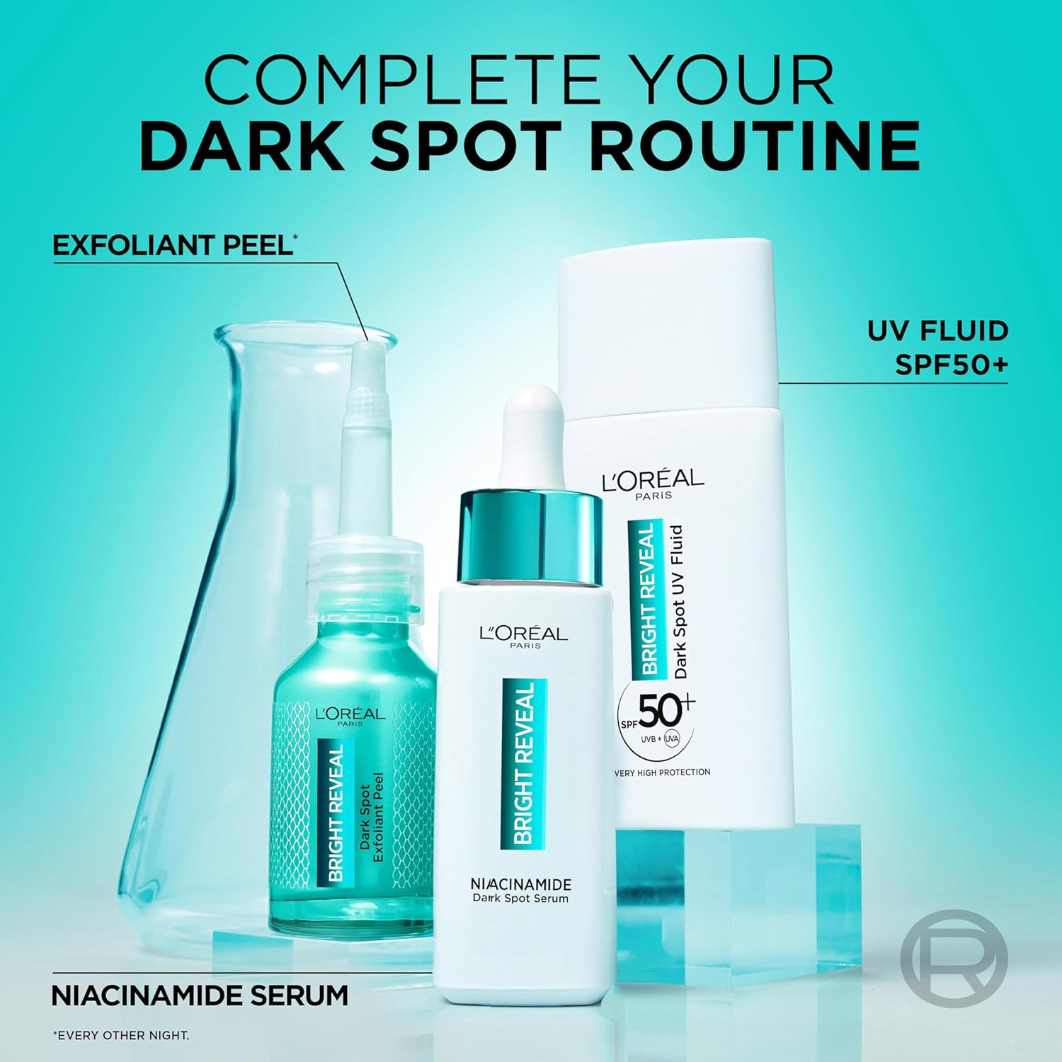 Loreal Paris Bright Reveal Anti Dark Spot Serum 7.5%Niacinamide 30ml 3 Pack