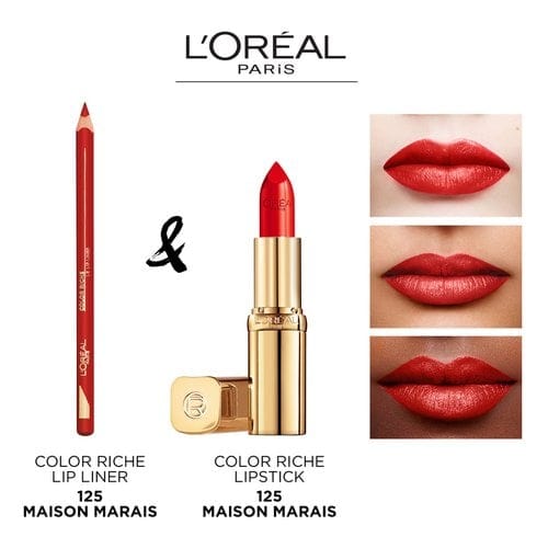 Loreal Paris Colour Riche Satin Finish Lipstick 125 Maison Marais - Red