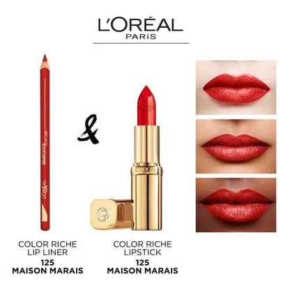 Loreal Paris Colour Riche Satin Finish Lipstick 125 Maison Marais - Red